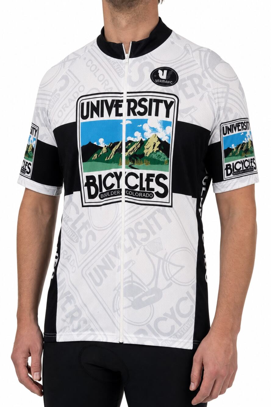 Vermarc Sport University Bicycles Boulder Colorado Cycling Road Bike Jersey XL
